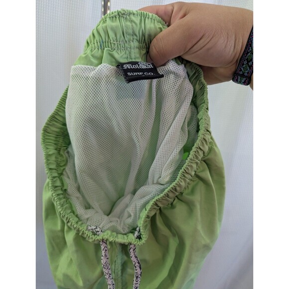 Molokai Surf Co. Swim Trunks Men's Small Lime Green Design 3-Pockets (B01) - Picture 5 of 7